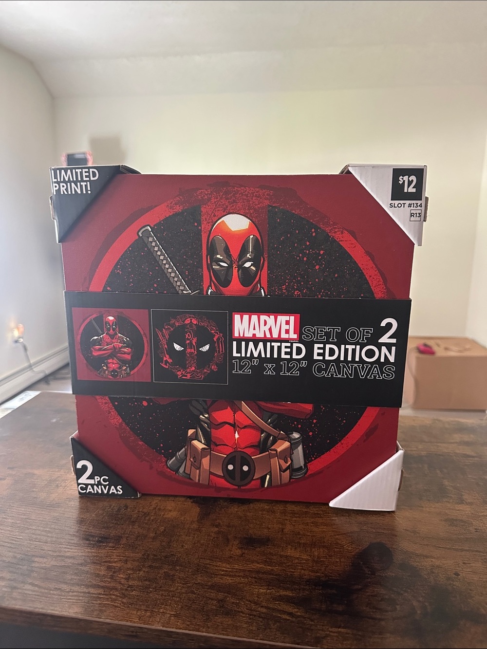 Marvel Deadpool 2-Piece Canvas Set - Red, Black